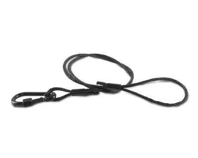 SC07 Safety Cable with Loop and Carabiner Up to 35Kg Black