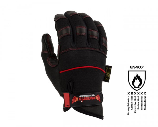 Dirty Rigger Phoenix Heat and Flame Resisting Extended Cuff Gloves (L) - Main Image