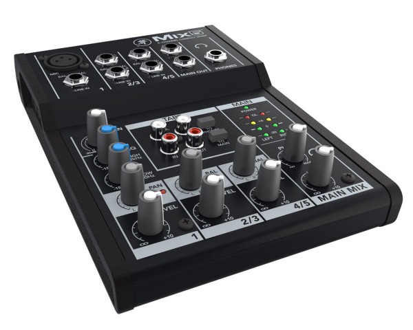 Mackie Mix5 5 Channel Compact Mixer 1-Mic/Line + 2-Stereo Input  - Main Image