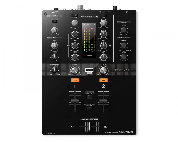 Pioneer DJ DJM-250MK2 2Ch DJ Mixer with USB and On-Board Effects BLACK - Main Image