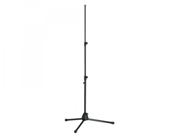 K&M 199 Straight 3-Section Mic Stand with Plastic Base Black - Main Image