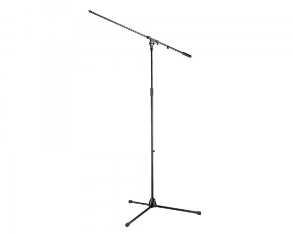 K&M 21021 Overhead Mic Boom Stand with Long Legs and Column Black - Main Image