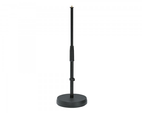 K&M 233 Cast Round Base Table/Floor Mic Stand 355-580mm Black - Main Image