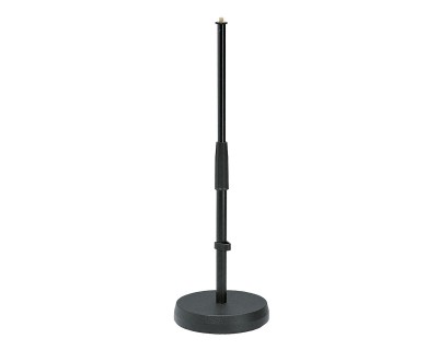 233 Cast Round Base Table/Floor Mic Stand 355-580mm Black