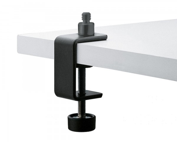 K&M 23700 Table Clamp for Mic Goosenecks Black with 3/8 Thread - Main Image