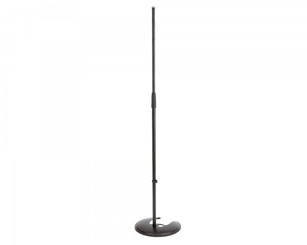 K&M 26045 Mic Stand Straight Stackable (up to 5) Cast Base Black - Main Image