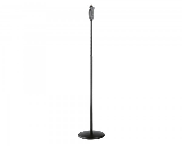 K&M 26085 Mic Stand Round Cast Base with One-Hand Clutch Black - Main Image