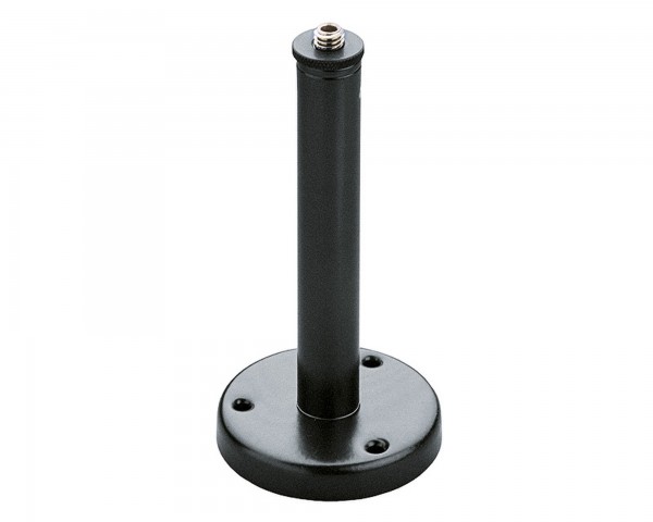 K&M 221A (22010) Table Flange Black Base and Tube with 3/8 Thread  - Main Image