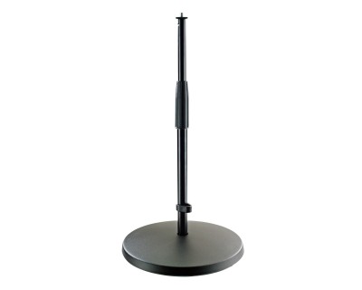 23323 Cast Round Base Telescopic Mic Stand Black 350-570mm