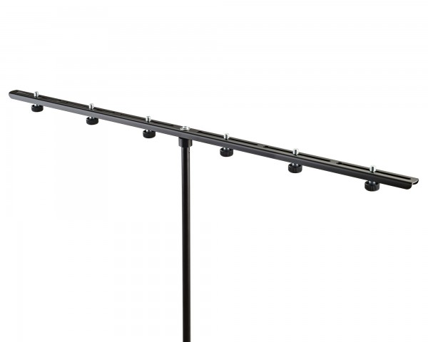 K&M 23560 Extra Long 850mm Microphone Bar with 6 Mounting Slots - Main Image