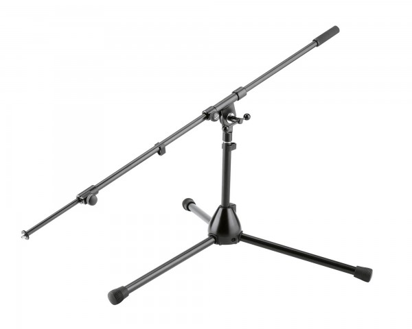 K&M 255 Low Level Mic Boom Stand with 2-Section Boom Arm Black - Main Image