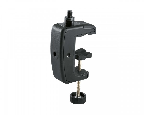 K&M 23720 Table Clamp for up to 48mm Counter with 3/8 Thread Black - Main Image