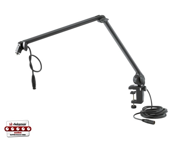 K&M 23860 Desktop Mic Arm with Table G-Clamp Black - Main Image