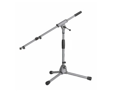 25900 Low Level Mic Stand with Foldable Legs Soft Touch Grey