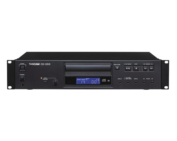 TASCAM CD-200 CD Player CD / MP3 / WAV Playback with Pitch Control 2U - Main Image
