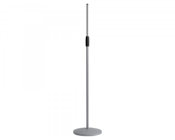 K&M 26010 Mic Stand Straight Cast Base Grey Soft Touch Finish - Main Image
