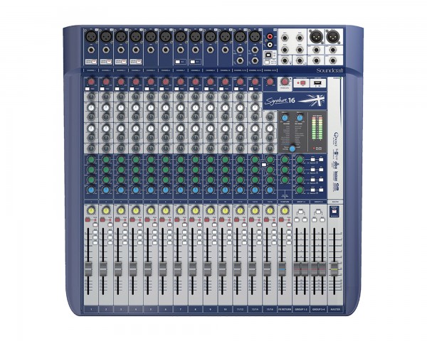Soundcraft Signature 16 Compact 16i/p Analogue Mixer with Effects and USB - Main Image
