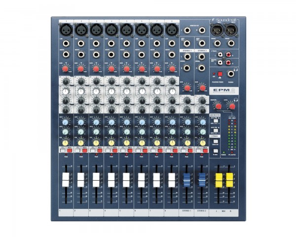 Soundcraft EPM8 8:2 Multipurpose Mixer 8-Mic 2-Stereo i/p Exc Rack Kit - Main Image