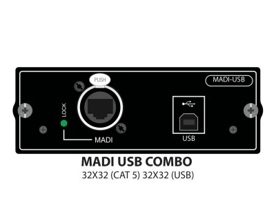 Si Option card MADI USB Combo 32x32 Cat5 32x32 USB