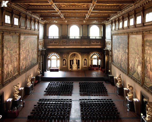 K-array Column Speakers Combat Reverberation in Historic Florentine Hall