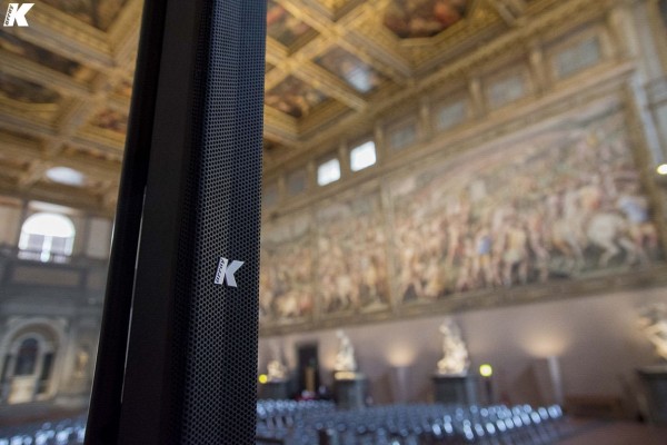 K-array Column Speakers Combat Reverberation in Historic Florentine Hall