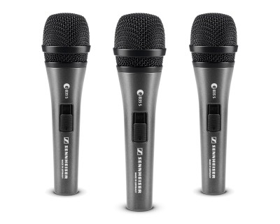 e835S 3-PACK Dynamic Cardioid Vocal Microphone with Switch