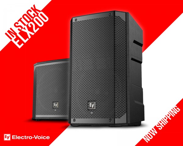 NOW IN STOCK - NEW ELX200 PORTABLE LOUDSPEAKER SERIES FROM ELECTRO-VOICE
