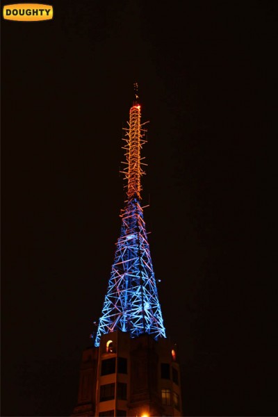 Doughty and Ridge light BBC mast at Alexandra Palace