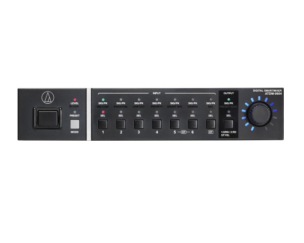 Audio Technica ATDM-0604a Network Smartmixer 4-Mic/2-Mic/Line CAT5/USB Half-1U - Main Image