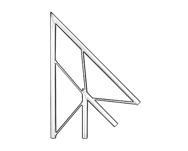 Trilite by OPTI 100 Ladder Junction 2-Way 45° Horizontal - Main Image