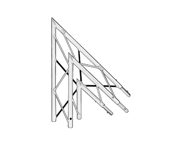 Trilite by OPTI 100 Truss Junct 2-Way 45° Apex Up/Down - Main Image