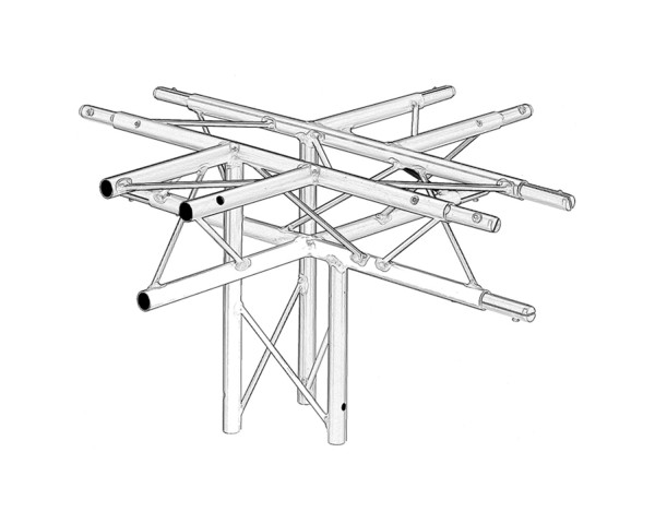 Trilite by OPTI 100 Truss Junction 5-Way Apex Down - Main Image