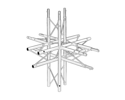 100 Truss Junction 6-Way Apex Down