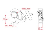 Doughty T58301 Slimline Quick Trigger Clamp with M1/M12 Slot BLACK - Image 3