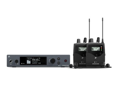 EW IEM G4-GB DUAL In-Ear Monitoring Syst Inc 2xIE4 Earphones CH38