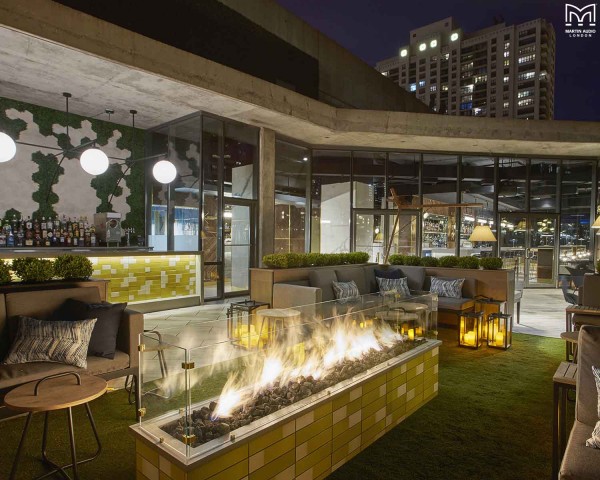 Award-winning Apogee Rooftop Bar outfitted with Martin Audio