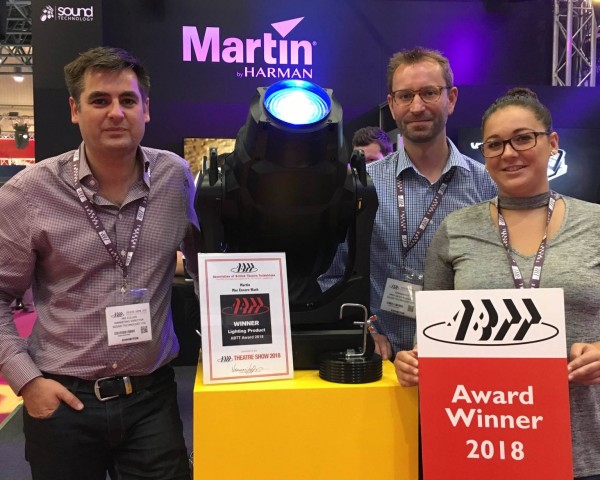 Martin MAC Encore Wash wins 'ABTT Lighting Product of the Year 2018' Award