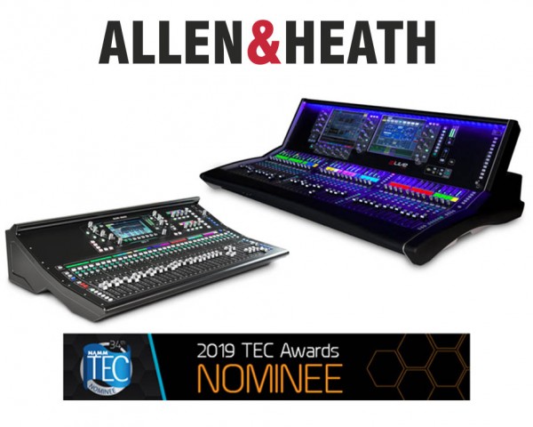 Allen & Heath earns Dual Digital Distinctions with 2019 TEC Awards Nominations