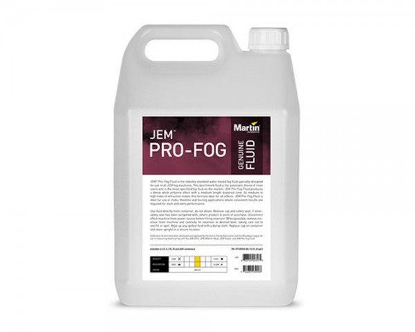 JEM JEM ProFog Water-Based Fog Fluid - BOX OF 4x5 Litre Bottles - Main Image