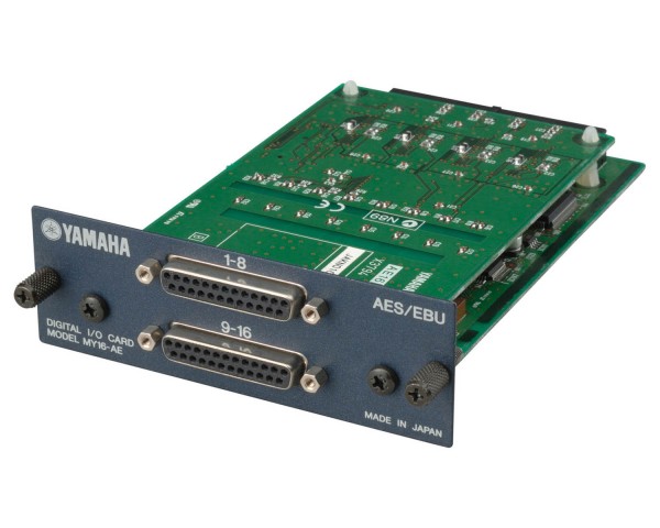Yamaha MY16AE 16Ch AES/EBU Input/Output Card 2x25pin D Conn - Main Image