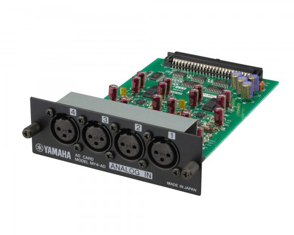 Yamaha MY4AD 24-Bit Analogue-Digital Input Card 4 x XLR - Main Image