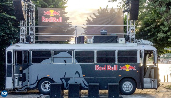 RCF adds a punchy line array to Red Bull Music’s tour bus wings