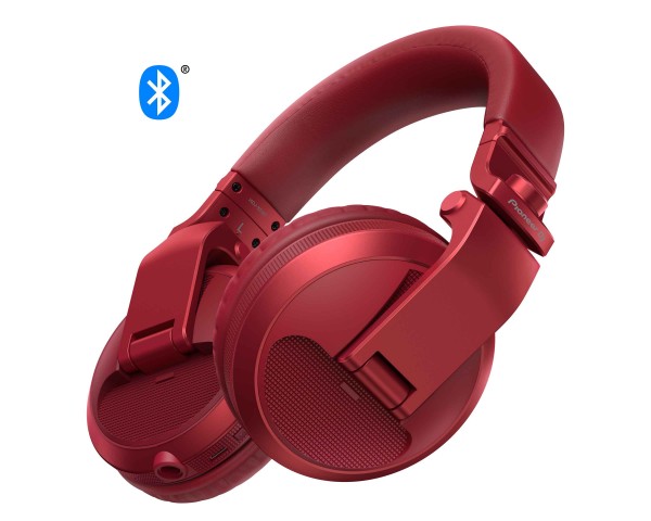 Pioneer DJ HDJ-X5BT-R Pro DJ Bluetooth Headphones with Swivel Ear Red - Main Image