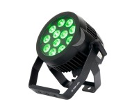 ADJ 12P HEX IP PAR Outdoor Rated 12x12W RGBAW LEDs Black - indoor and outdoor stage lighting