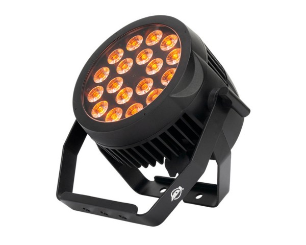 18P HEX IP PAR Outdoor Rated 18x12W RGBAW LEDs Black - outdoor rated stage lighting