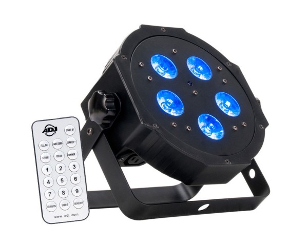 ADJ - Mega HEX PAR Compact Low Profile PAR 5x 6W RGBAW+UV LEDs - up lighting and stage lighting