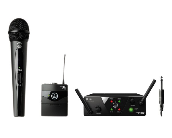 AKG WMS40 Mini 2 Mix DUAL Instrument/ Vocal Wireless ISM2/3 Freq - Main Image