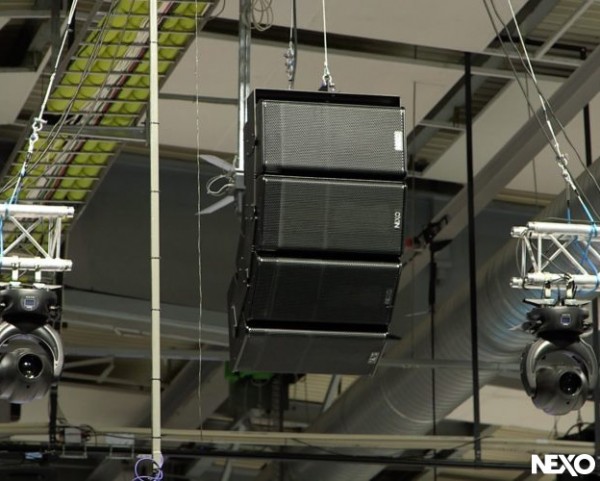 NEXO GEO S Line Array Flies Above the Ice