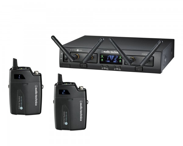 Audio Technica ATW-1311 System 10 PRO DUAL Rack Mount 2.4GHz Bodypack Mic System - Main Image