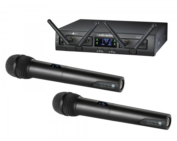 Audio Technica ATW-1322 System 10 PRO DUAL Rack Mount 2.4GHz Handheld Mic System - Main Image